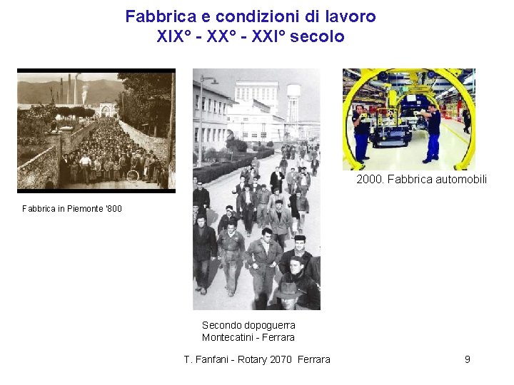 Fabbrica e condizioni di lavoro XIX° - XXI° secolo 2000. Fabbrica automobili Fabbrica in