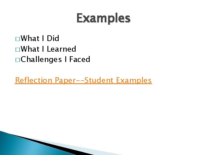 Senior Portfolio Project Evaluation and Reflection Paper Format