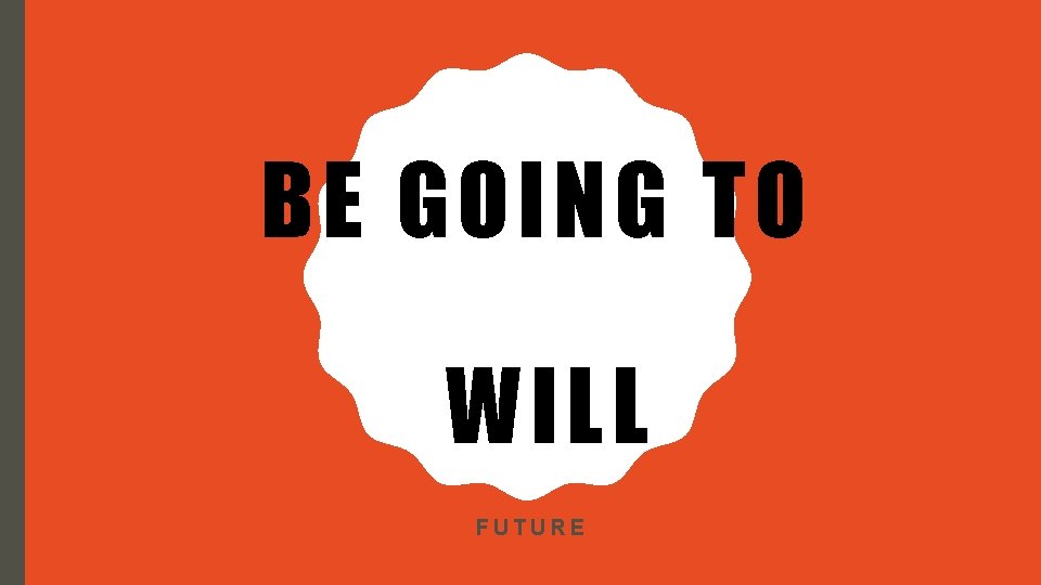 BE GOING TO WILL FUTURE 