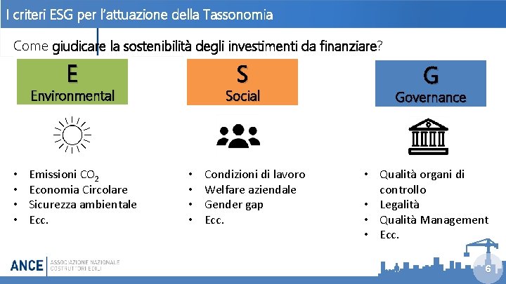 I criteri ESG per l’attuazione della Tassonomia Come giudicare la sostenibilità degli investimenti da