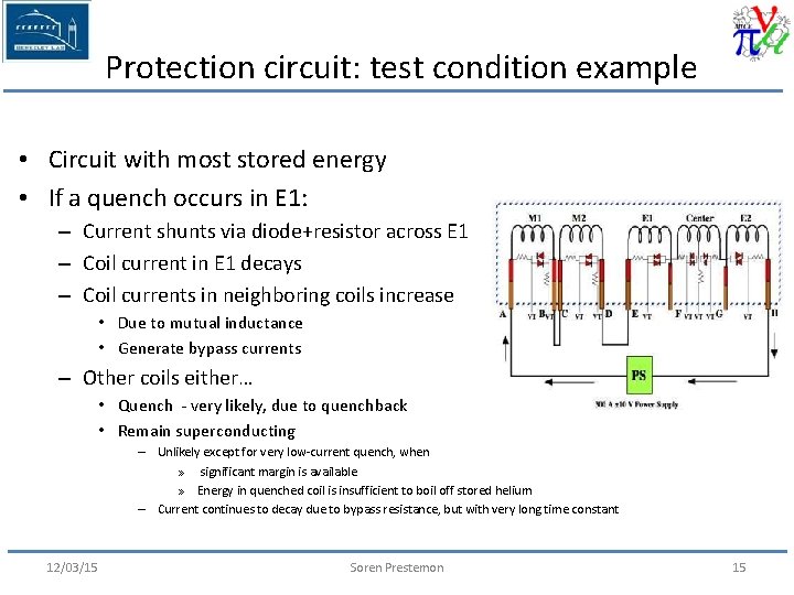 Protection circuit: test condition example • Circuit with most stored energy • If a