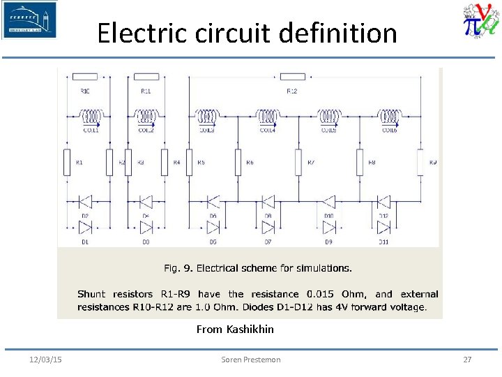 Electric circuit definition From Kashikhin 12/03/15 Soren Prestemon 27 