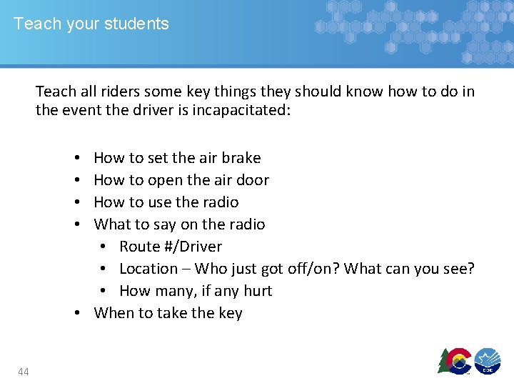 Teach your students Teach all riders some key things they should know how to Teach your students Teach all riders some key things they should know how to