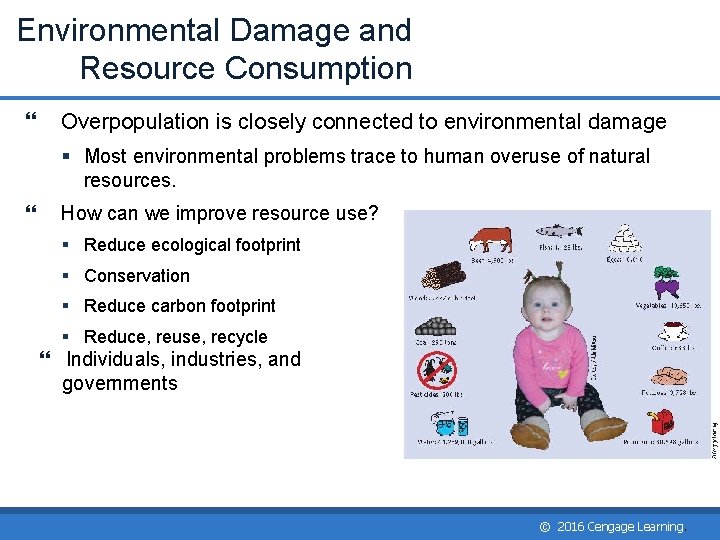 Environmental Damage and Resource Consumption Overpopulation is closely connected to environmental damage § Most Environmental Damage and Resource Consumption Overpopulation is closely connected to environmental damage § Most
