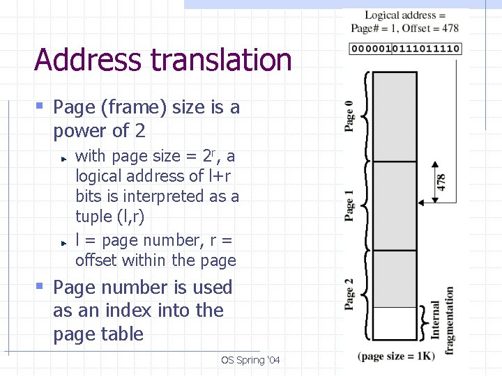 Address translation § Page (frame) size is a power of 2 with page size