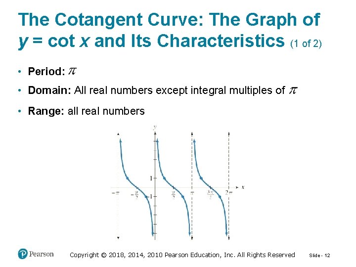 The Cotangent Curve: The Graph of y = cot x and Its Characteristics (1