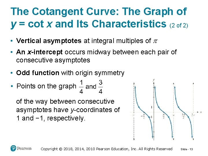 The Cotangent Curve: The Graph of y = cot x and Its Characteristics (2