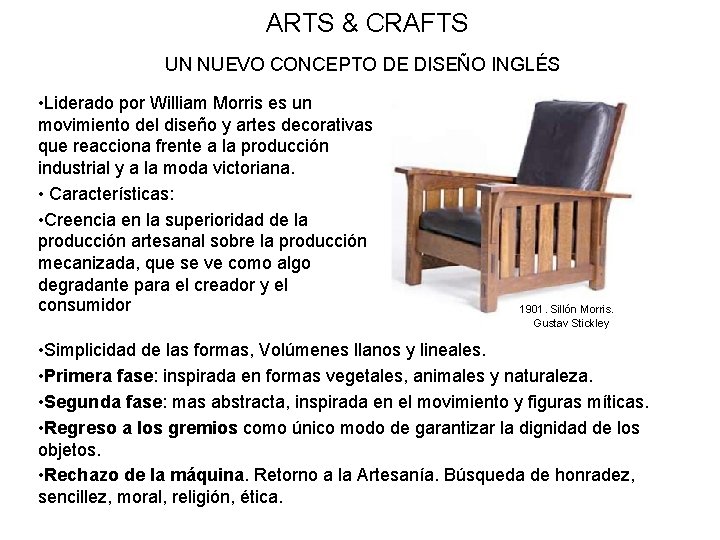 ARTS & CRAFTS UN NUEVO CONCEPTO DE DISEÑO INGLÉS • Liderado por William Morris