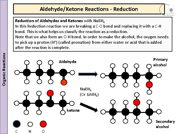 Aldehyde/Ketone Reactions - Reduction Organic Reactions Reduction of Aldehydes and Ketones with Na. BH Aldehyde/Ketone Reactions - Reduction Organic Reactions Reduction of Aldehydes and Ketones with Na. BH