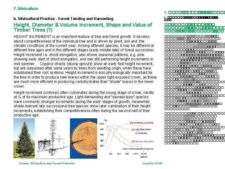 7. Silviculture 7. ��������� /���� b. Silvicultural Practice - Forest Tending and Harvesting b.
