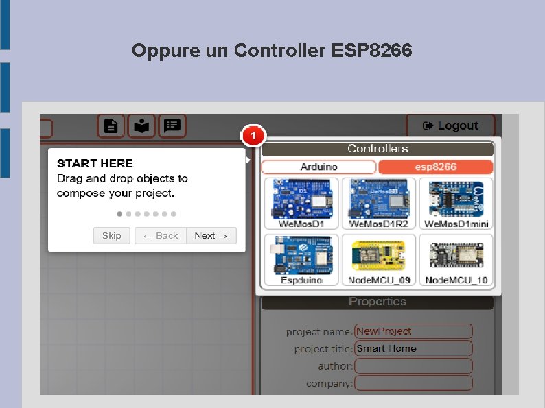 Oppure un Controller ESP 8266 