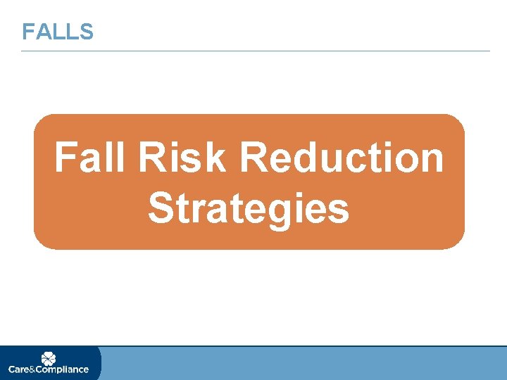 FALLS Fall Risk Reduction Strategies 