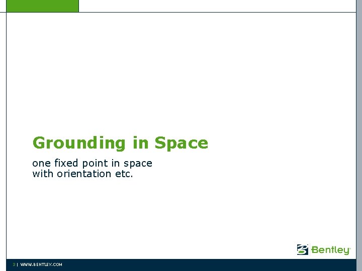 Grounding in Space one fixed point in space with orientation etc. 3 | WWW.