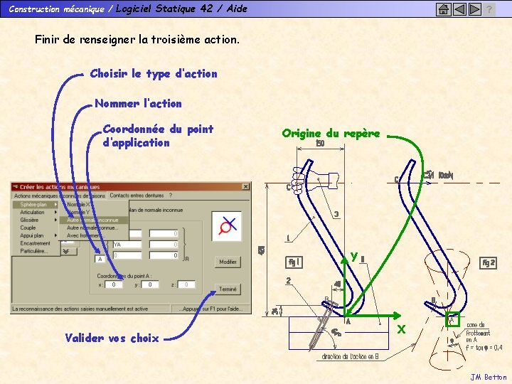 Construction mécanique / Logiciel Statique 42 / Aide ? Finir de renseigner la troisième