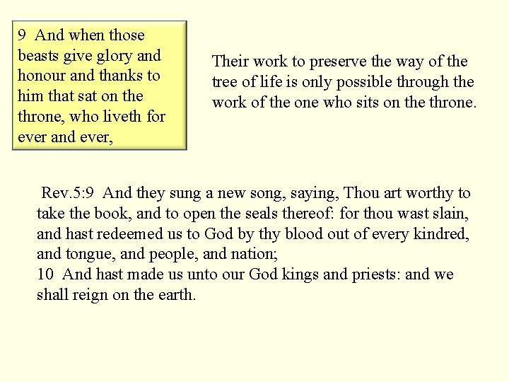 9 And when those beasts give glory and honour and thanks to him that