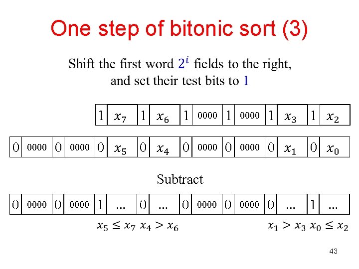One step of bitonic sort (3) 0 0000 1 1 1 0000 1 1