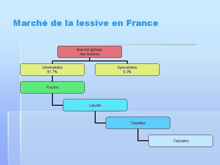 Marché de la lessive en France Marché globale des lessives Généralistes 91. 7% Spécialistes