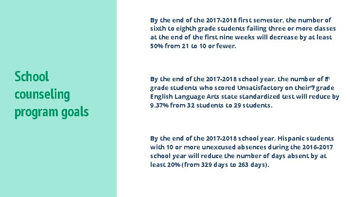 By the end of the 2017 -2018 first semester, the number of sixth to