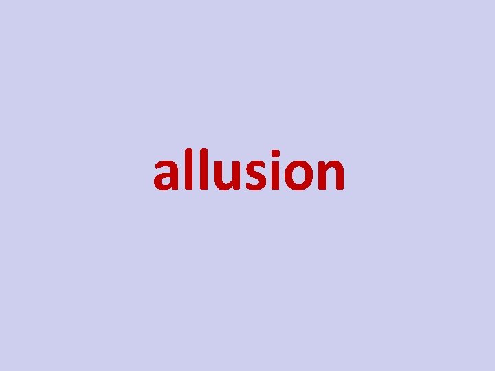 allusion 