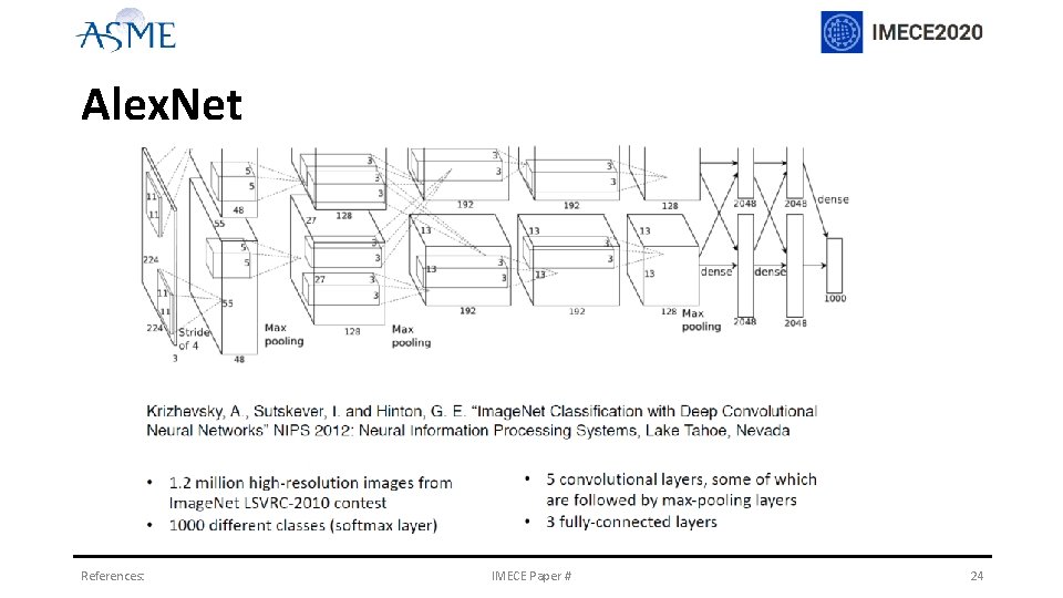 Alex. Net References: IMECE Paper # 24 