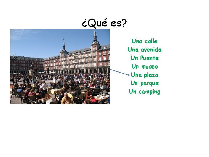 ¿Qué es? Una calle Una avenida Un Puente Un museo Una plaza Un parque