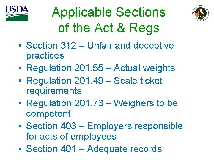 Applicable Sections of the Act & Regs • Section 312 – Unfair and deceptive