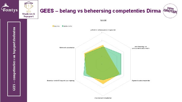 GEES – competenties van topsportstudenten GEES – belang vs beheersing competenties Dirma 
