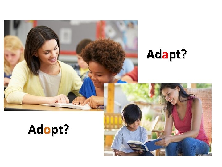 Adapt? Adopt? 
