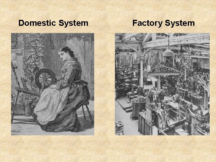 Domestic System Factory System 
