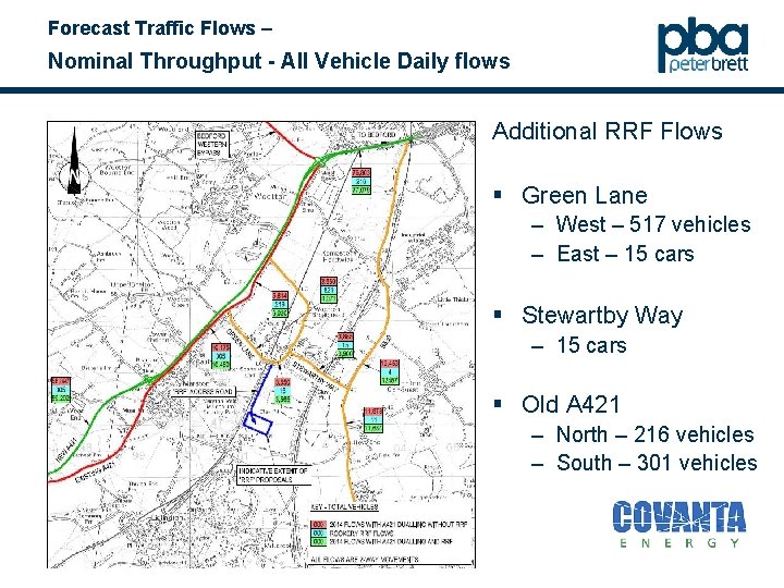 Forecast Traffic Flows – Nominal Throughput - All Vehicle Daily flows Additional RRF Flows