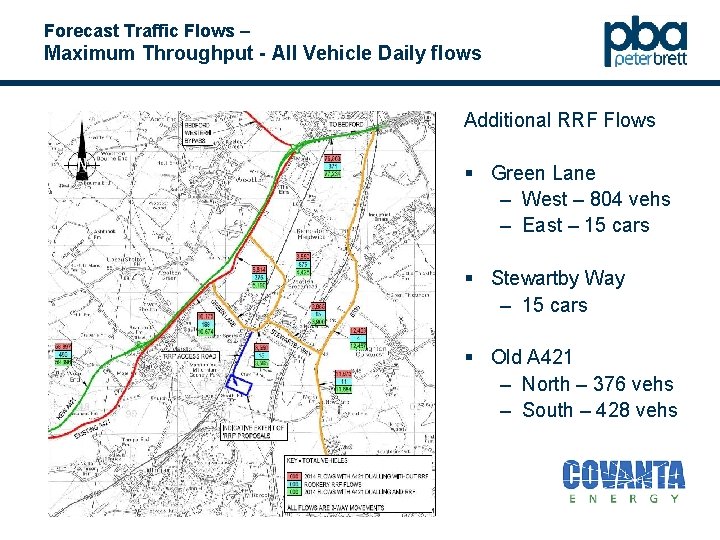 Forecast Traffic Flows – Maximum Throughput - All Vehicle Daily flows Additional RRF Flows