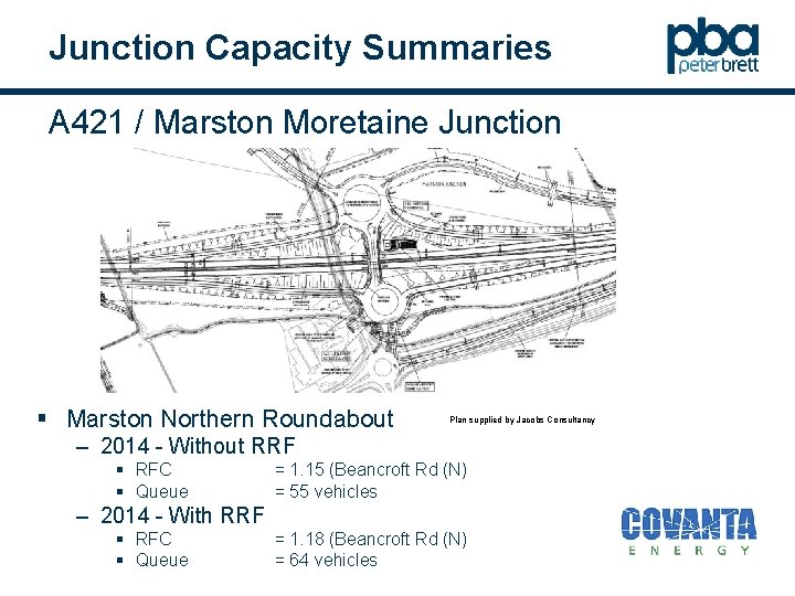 Junction Capacity Summaries A 421 / Marston Moretaine Junction § Marston Northern Roundabout Plan