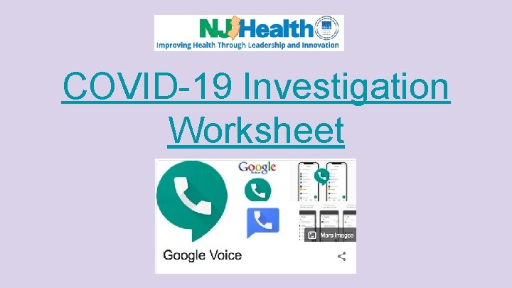 COVID-19 Investigation Worksheet 
