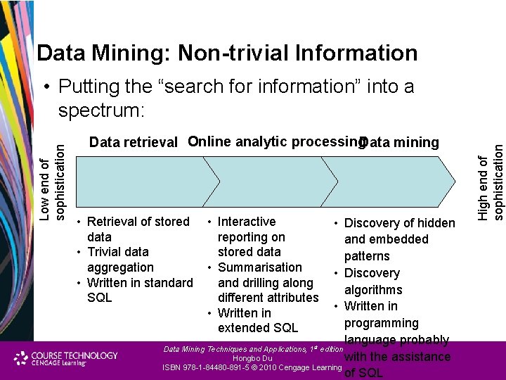 Data Mining: Non-trivial Information Data retrieval Online analytic processing. Data mining • Retrieval of