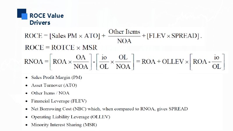 ROCE Value Drivers 