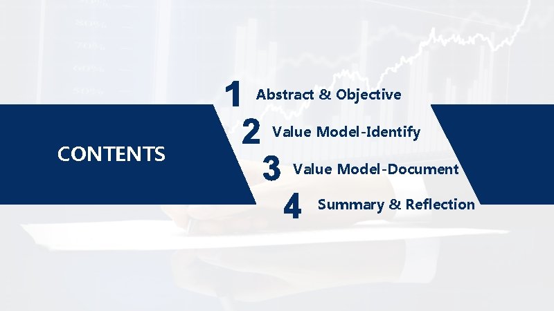 Abstract & Objective Value Model-Identify CONTENTS Value Model-Document Summary & Reflection 