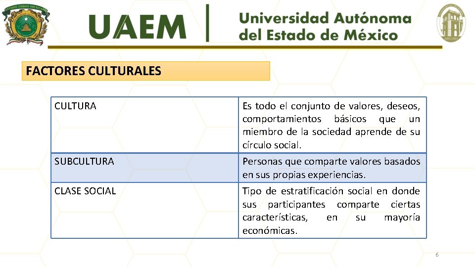 FACTORES CULTURALES CULTURA Es todo el conjunto de valores, deseos, comportamientos básicos que un