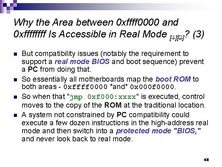 Why the Area between 0 xffff 0000 and 0 xffff Is Accessible in Real