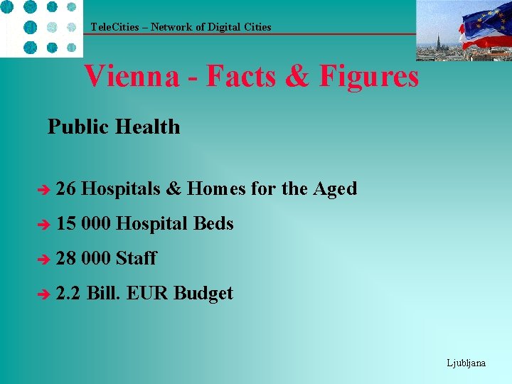 Tele. Cities – Network of Digital Cities Vienna - Facts & Figures Public Health