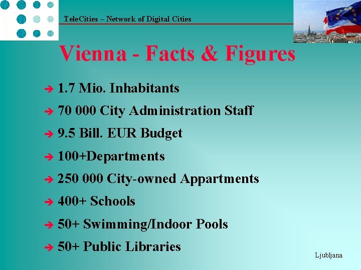 Tele. Cities – Network of Digital Cities Vienna - Facts & Figures è 1.