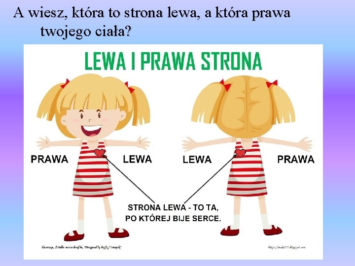  A wiesz, która to strona lewa, a która prawa twojego ciała? 