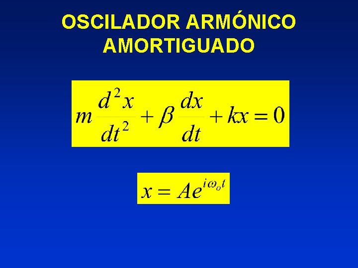 OSCILADOR ARMÓNICO AMORTIGUADO 