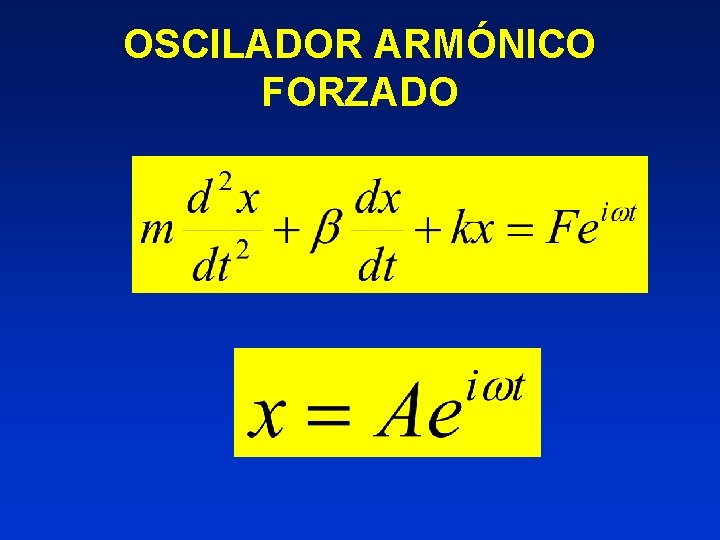 OSCILADOR ARMÓNICO FORZADO 