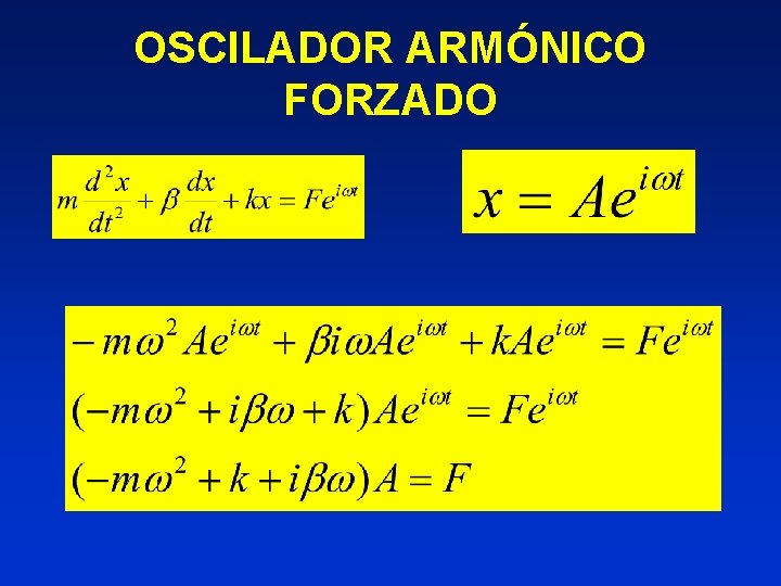 OSCILADOR ARMÓNICO FORZADO 