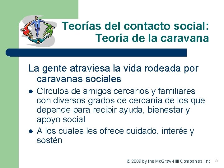 Teorías del contacto social: Teoría de la caravana La gente atraviesa la vida rodeada Teorías del contacto social: Teoría de la caravana La gente atraviesa la vida rodeada