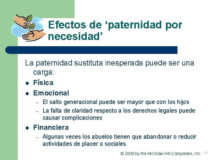 Efectos de ‘paternidad por necesidad’ La paternidad sustituta inesperada puede ser una carga: l Efectos de ‘paternidad por necesidad’ La paternidad sustituta inesperada puede ser una carga: l