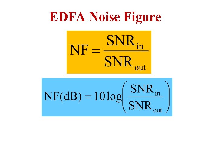 EDFA Noise Figure 