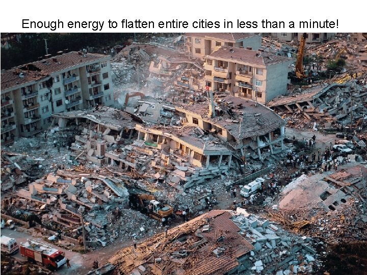 Enough energy to flatten entire cities in less than a minute! 