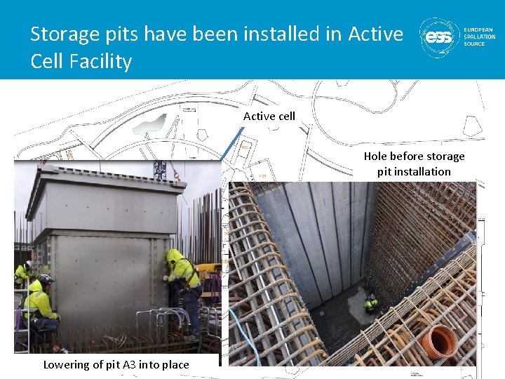 Storage pits have been installed in Active Cell Facility Active cell Hole before storage