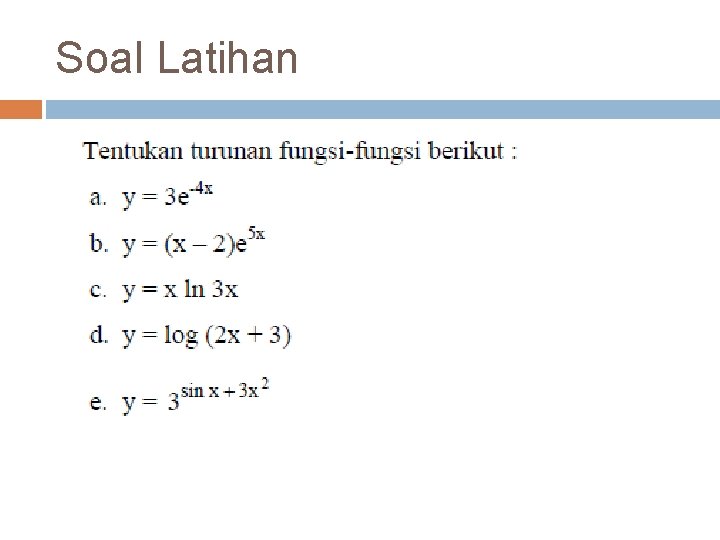 Soal Latihan 